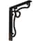 Ekena Millwork Orleans Wrought Iron Bracket, (Single center brace), Antiqued Bronze 1 1/2"W x 10"D x 12"H BKTM01X10X12SOLABZ - alternate 1